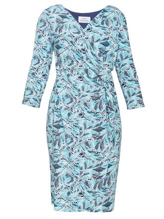 Gina Bacconi Womens Desiray Jersey Dress - Turquoise - Size 20 UK
