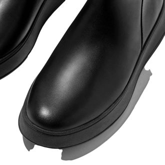 FitFlop Fitflop F-Mode Leather Flatform All Black GM2-090-050 Womens