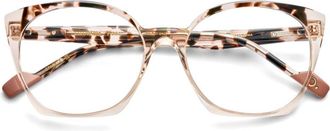 Etnia Barcelona Cleopatra Cat-eye Eyeglasses with Translucent Frame and Tortoishell Accent