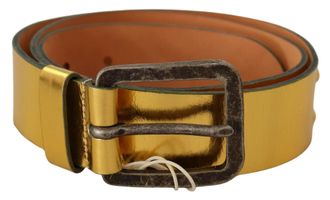 John Galliano Genuine Leather Rustic Buckle Waist Mens Belt