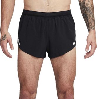 Nike Heren Aero 2 in 1 Hardloopshort (Zwart, Wit)