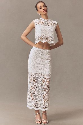 Sabina Mus&aacute;yev Lyon Lace Maxi Skirt