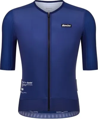Santini Mads Pedersen Momentum Series Short Sleeve Jersey Velotrikot - Unisex | blau
