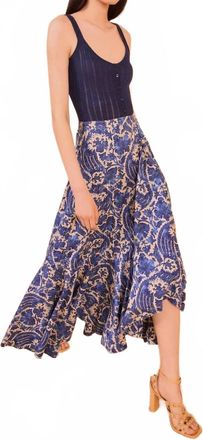 Ulla Johnson Sabina Faux Wrap Skirt In Ocean