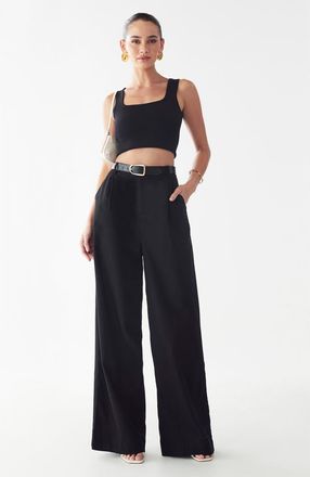 Willa Rise Wide Leg Pant in Black at Nordstrom, Size 14