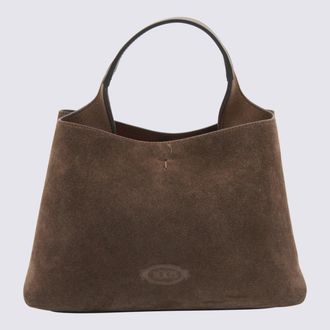 Tod's Brown Suede Top Handle Bag