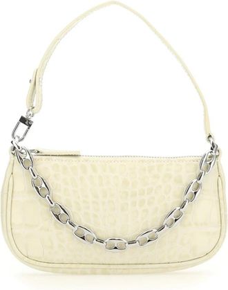 by FAR Mini Rachel Cream Croco Emboss Tas - Dames - Handtassen - Beige - ONE Size - Tassen