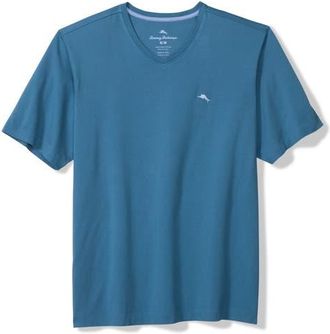 Tommy Bahama New Bali Skyline V-Neck Pima Cotton T-Shirt in Dutch Blue at Nordstrom, Size 3Xlt
