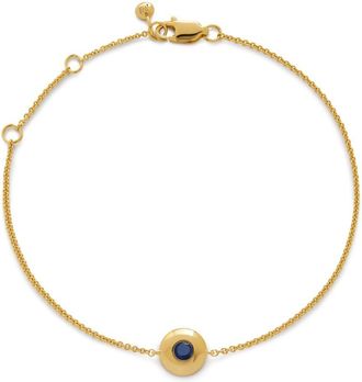 Monica Vinader Bracciale September Birthstone in oro giallo vermeil 18kt