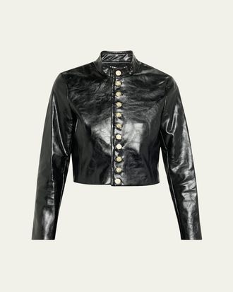 Alice & Olivia Emerson Vegan Leather Jacket