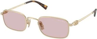 Miu Miu MU A53S Zvn 4I0 Zonnebril - Dames - Zonnebrillen - Geel - 52 MM - Accessoires
