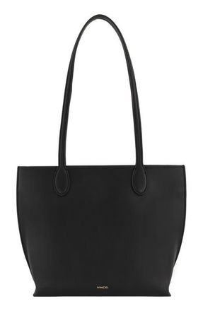 Vince Mini Athene Nappa Leather Tote in Black at Nordstrom