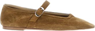 Le Monde Beryl Deconstructed Suede Mary Jane Ballet Flats with Cushioned Insole