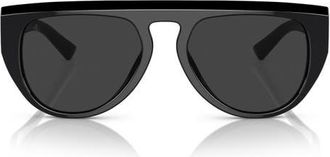 Ferrari 56mm Polarized Pilot Sunglasses in Black /Polar Black Mirror at Nordstrom