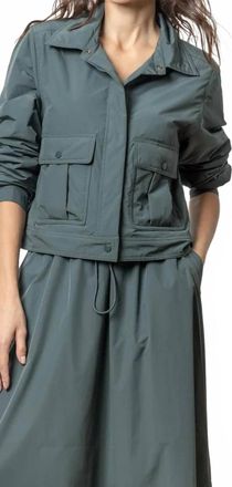 Lilla P Nylon Utility Jacket In Mineral