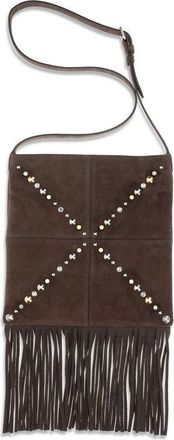 Valentino Garavani Mens Brown Calf Leather Bos Taurus Shoulder Bag