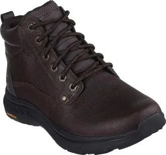 Skechers Pollard Lanser 205308-RDBR Boots Mens Brown Leather Ankle HTAT1530