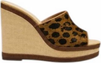 Schultz Womens Dark Weekend Wedge Sandal In Leopard