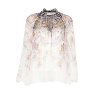 Zimmermann Blouses, female, Multicolor, Size: XS Luna Blouse