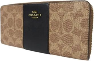 Coach Pre-owned Wallets, female, Multicolor, Size: ONE SIZE Pre-owned Signature PVC Leather Long Wallet