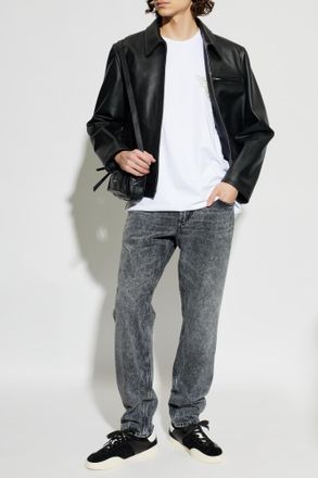 Balmain T-shirt With A Shimmering Application, Mens, White