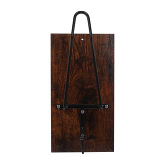 OEM Soporte De Pared De 2 Piezas Para Auriculares Y Accesorios, Madera Y Metal, Marr&oacute;n, Moderno