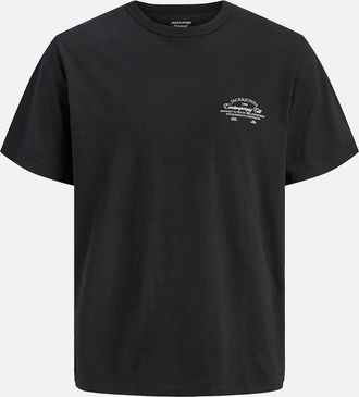 Jack & Jones Mens Jack & Jones Jornantucket Script chest tee BLACK - Size: 40