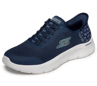 Skechers Womens Go Walk Flex Lily Rose Hands Free Slip-ins, Navy, 10.5