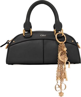 Chlo&eacute; Womens Small Soft Leather Bowling Bag