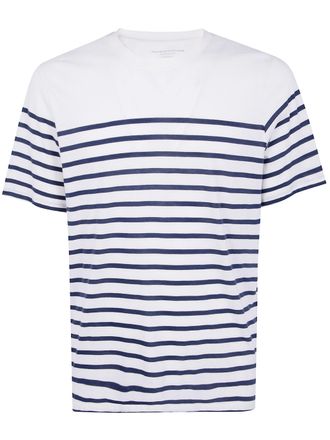 Majestic Ighe And Solid Carre Round Neck Sweater