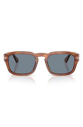 Persol 56mm Pillow Sunglasses in Terra Di Siena /Light Blue at Nordstrom
