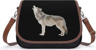 Generic Wolf Howling Fashion Womens Crossbody Bags Novelty Handbag Shoulder Bag Purse
