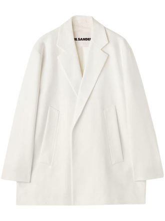 Jil Sander deconstructed single-breasted blazer - White