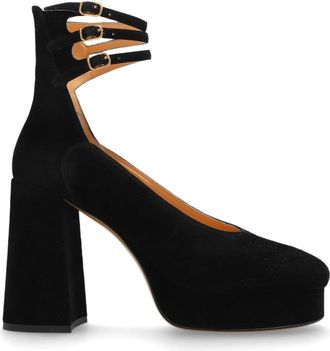 Chlo&eacute; Loti hakken schoenen - Dames - Pumps - Zwart - 40 EU - Leer - Schoenen