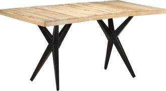 vidaXL Mesa De Comedor De Madera De Mango Rugosa 160x80x76 Cm Vidaxl