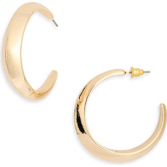 Nordstrom Rack Angled Hoop Earrings in Gold at Nordstrom Rack