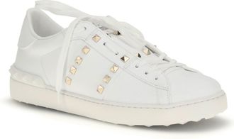 Valentino Garavani Mens Rockstud Untitled Sneakers Bianco-Bianco Bianco/bianco