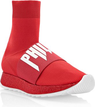 Philipp Plein Hi-Top Sneakers Crystal