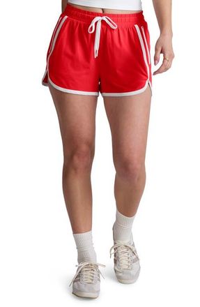 Beyond Yoga Tie Waist Course Shorts in Chilli Red at Nordstrom, Size Medium