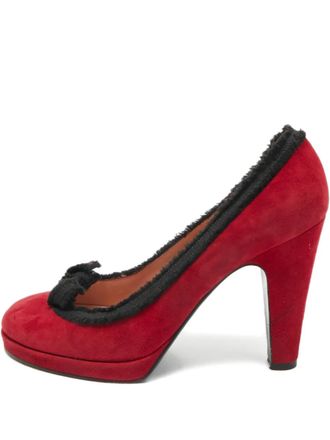 Marc Jacobs platform suede pumps - Red