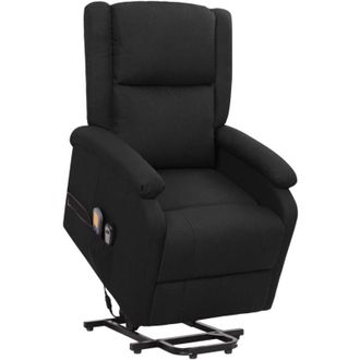 vidaXL Sill&oacute;n De Masaje Elevable Tela Negro Vidaxl