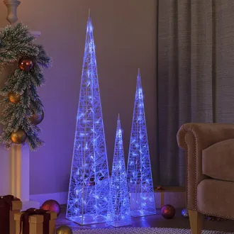 vidaXL Cono De Luz Led Decorativo Acr&iacute;lico Azul 60/90/120 Cm Vidaxl