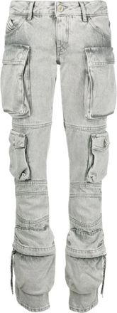 The Attico Essie Jeans - Dames - Regular Fit Jeans - Grijs - W26 - Denim - Jeans