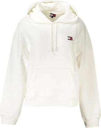 Tommy Hilfiger Hoodie met Lange Mouwen - Dames - Hoodies - Wit - L - Katoen - Hoodies & sweatvesten