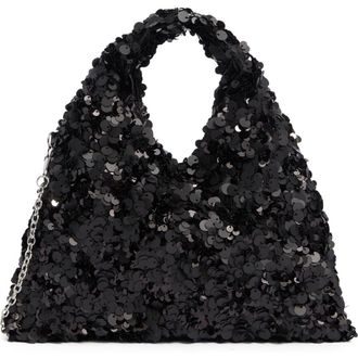 Jessica McClintock Fern Sequin Clutch in Black at Nordstrom Rack