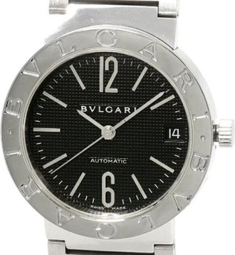 Bulgari Pre-owned Stainless Steel watches - Heren - Vintage Horloges - Zwart - ONE Size - Vintage
