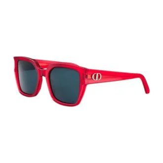 Dior DIORGLOWS1I35B0 Square Full Rim Sunglasses - Red