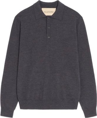 Valentino Garavani Tops, Heren, Grijs, XL, Polo Shirts