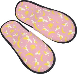 Generic Camping Slippers Cute Sweet Banana Pink Breathable Slippers Portable Indoor Shoes For Holiday Home Room M