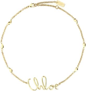 Chlo&eacute; Script Logo Ketting - Dames - Kettingen - Geel - ONE Size - Accessoires
